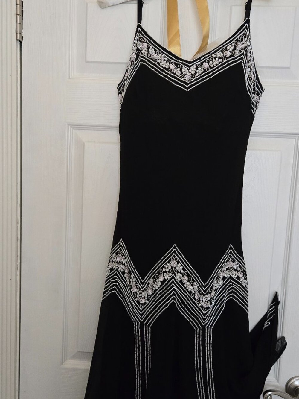 Black beaded Flapper/Gatsby style Dress